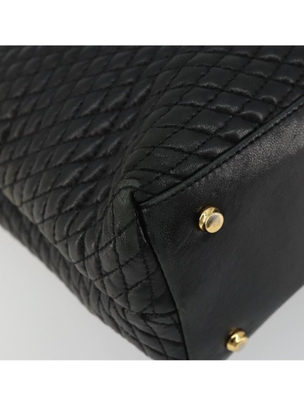 Authentic BALLY Chain Shoulder Bag Leather Black Gold - Picture 2 of 16